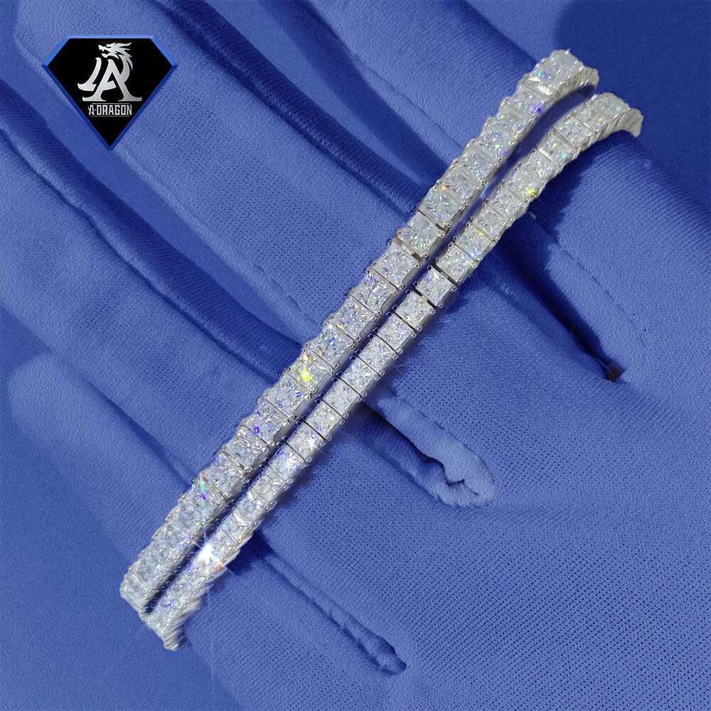 Sparkling VVS Moissanite Tennis Bracelet Gold-Plated 925 Silver Custom Engraved Luxury Jewelry Moissanite Tennis Bracelet