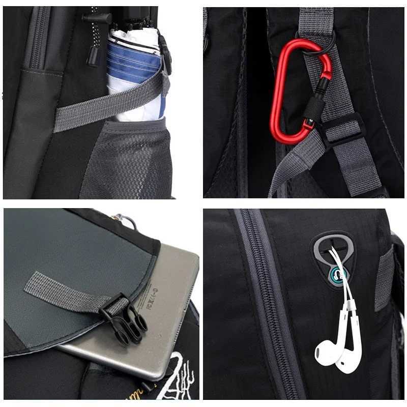 Outdoor Travel Climbing Bag Nylon Waterproof Hiking Tactical Military Backpack Mountaineering Camping Sports Backpack EquipmentC250407