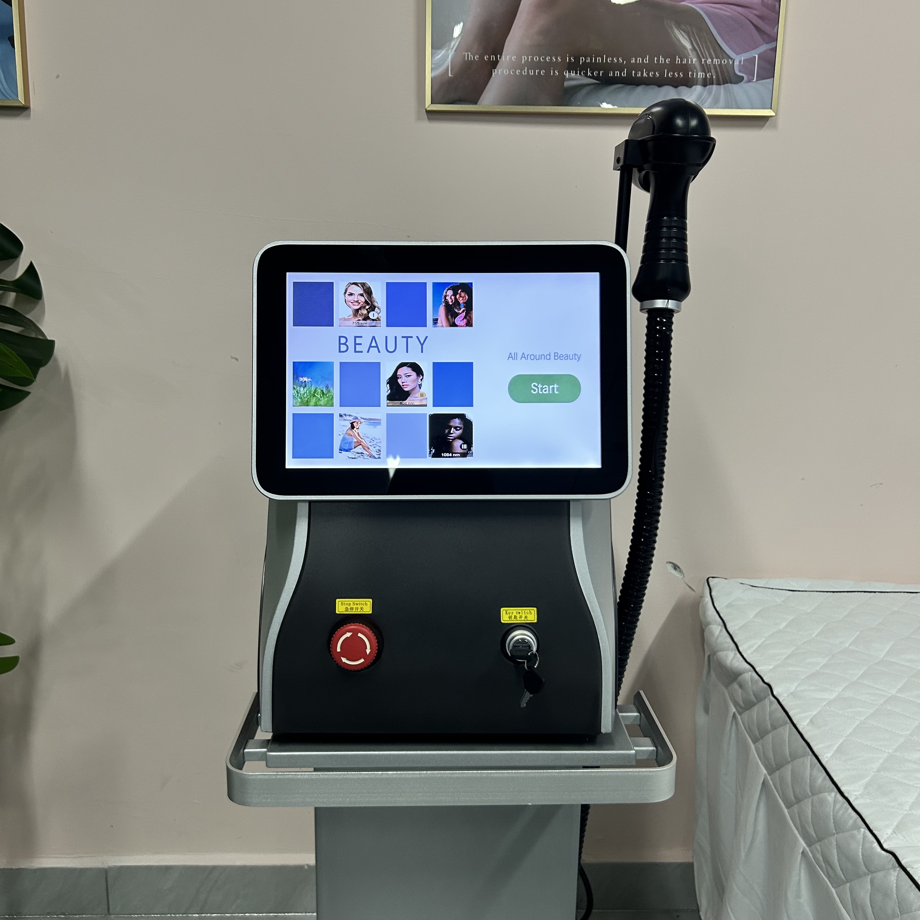 High Efficiency Diode Laser Epilator 10Bars High Power Ice Platinum Technology Painless Hair Removal for Salon & Home