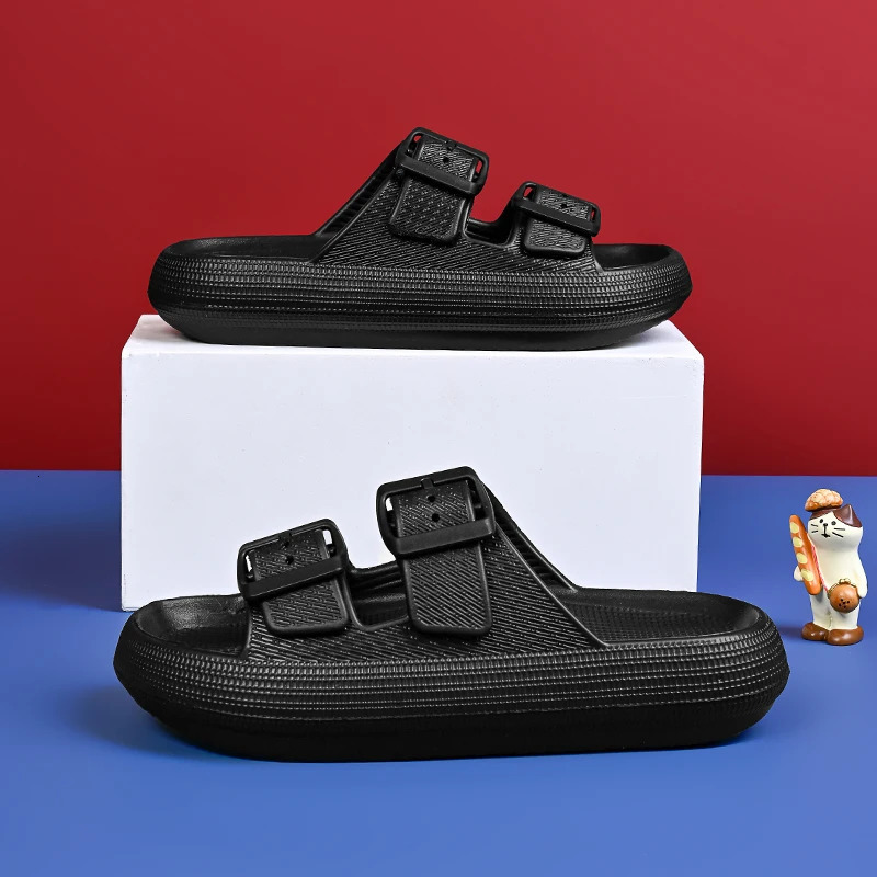 Summer Kid Slippers Non-slip Sandals Boy Girls Eva Platform Soft Bottom Girls Kids Trend Slides Beach Shoes 250408