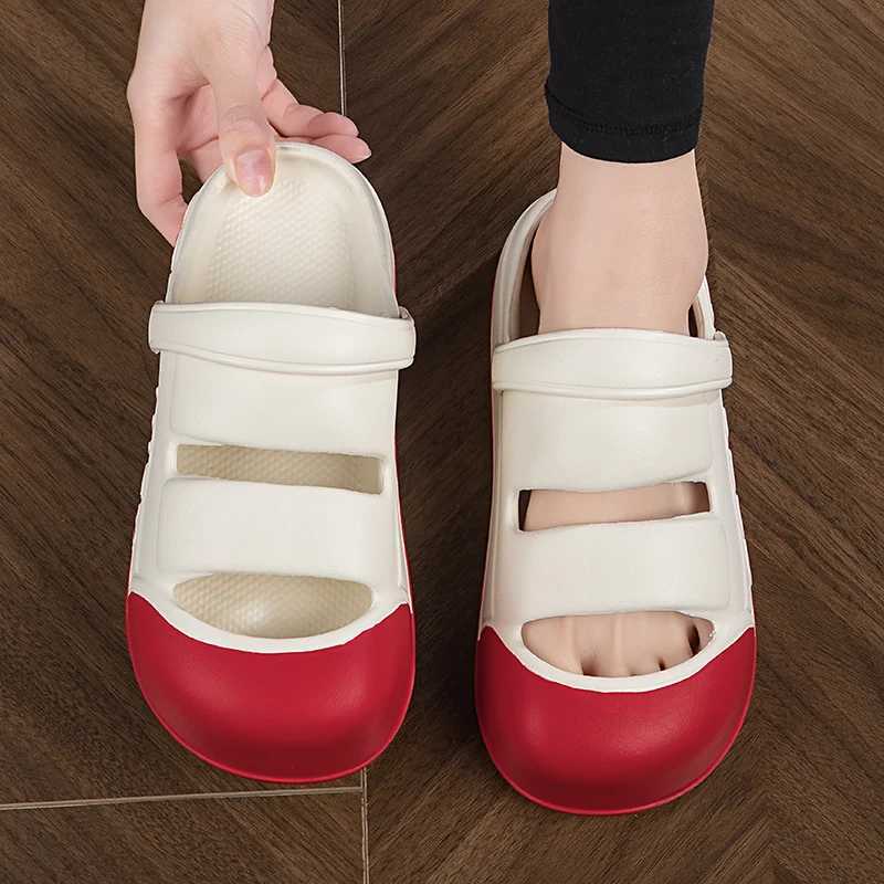 Summer womens slippers EVA platform outdoor beach sandals garden shoes mixed color comfortable indoor womens shoesXJ250407