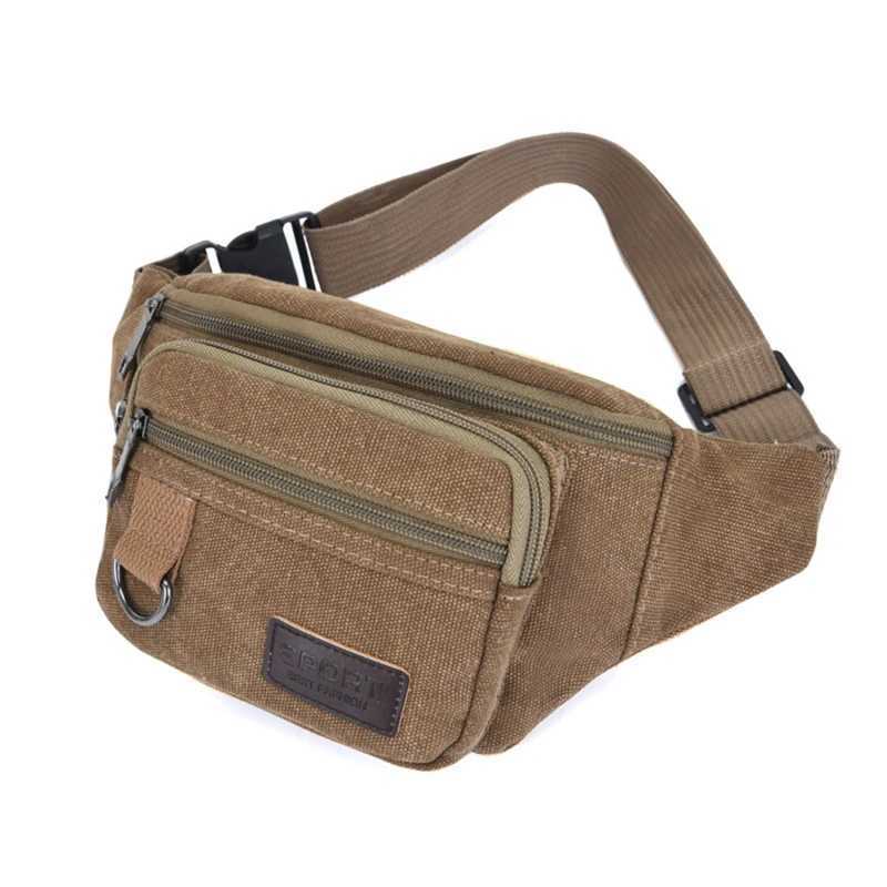 Mens waist bag fashionable and casual large capacity mobile wallet sports travel bicycle multifunctional mens shoulder bag Z250407