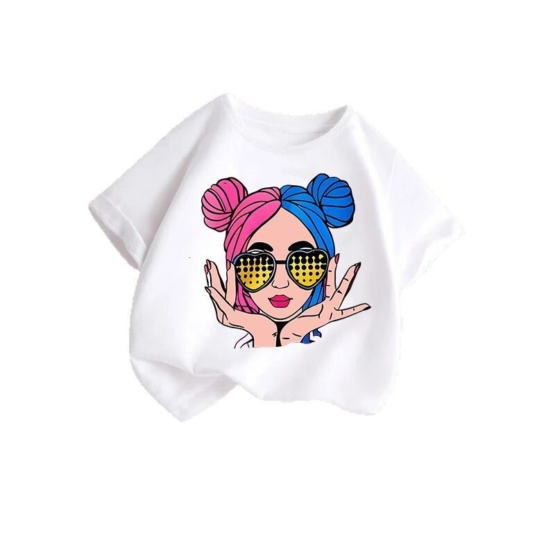 Ddmyshoesvip Children S Clothing Short Sleeved Summer New Girls T Shirt Cotton Fashion Printed Children S Top Trend