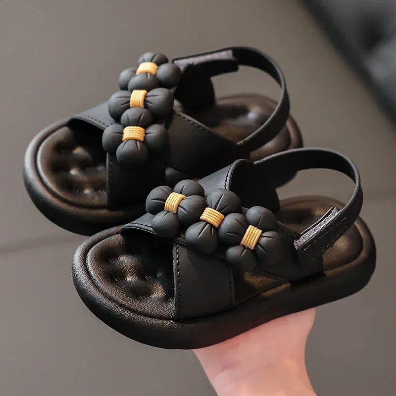 Childrens Summer Shoes Cute PVC Beach Non Slip Sandals For Baby Girls Footwear Soft non-slip Infant Kids Fashion toddler Sandal 250408