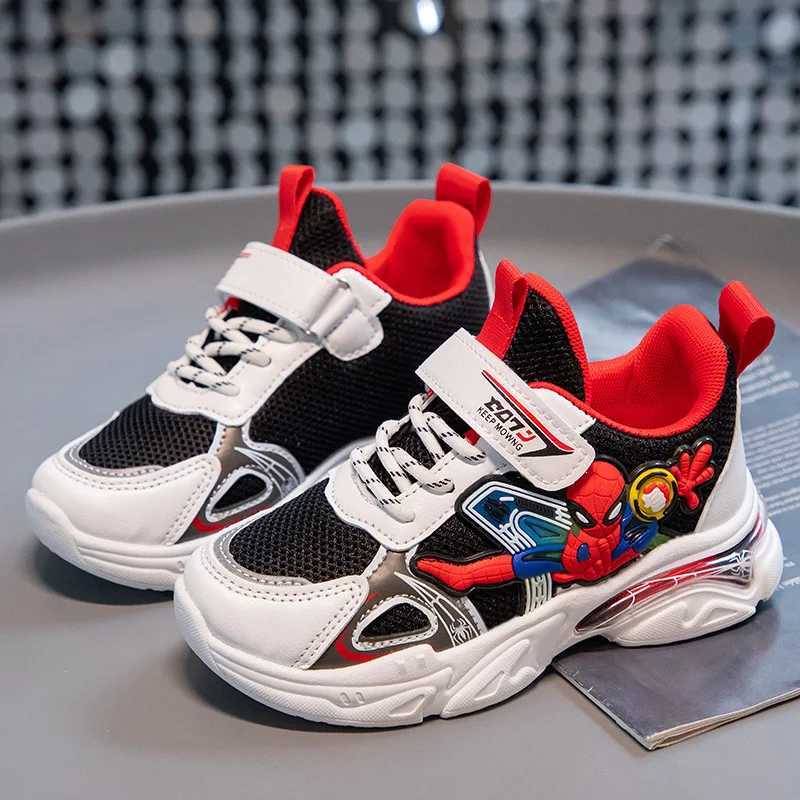 Childrens casual shoes sports shoes boys mesh breathable sports running gray black shoes size 21-38 W250407