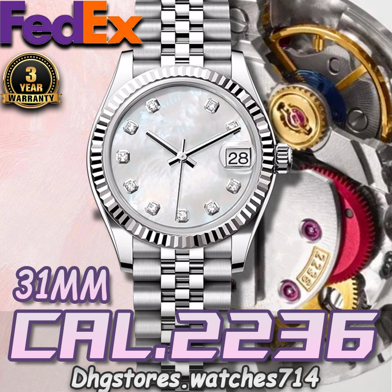 Luxury Watch Designer Watch Women's watch GS Factory 31MM Cal.2236 Mechanical watch 904L stainless sapphire glass waterproof 100M Valentine's Day gift Send Fedex