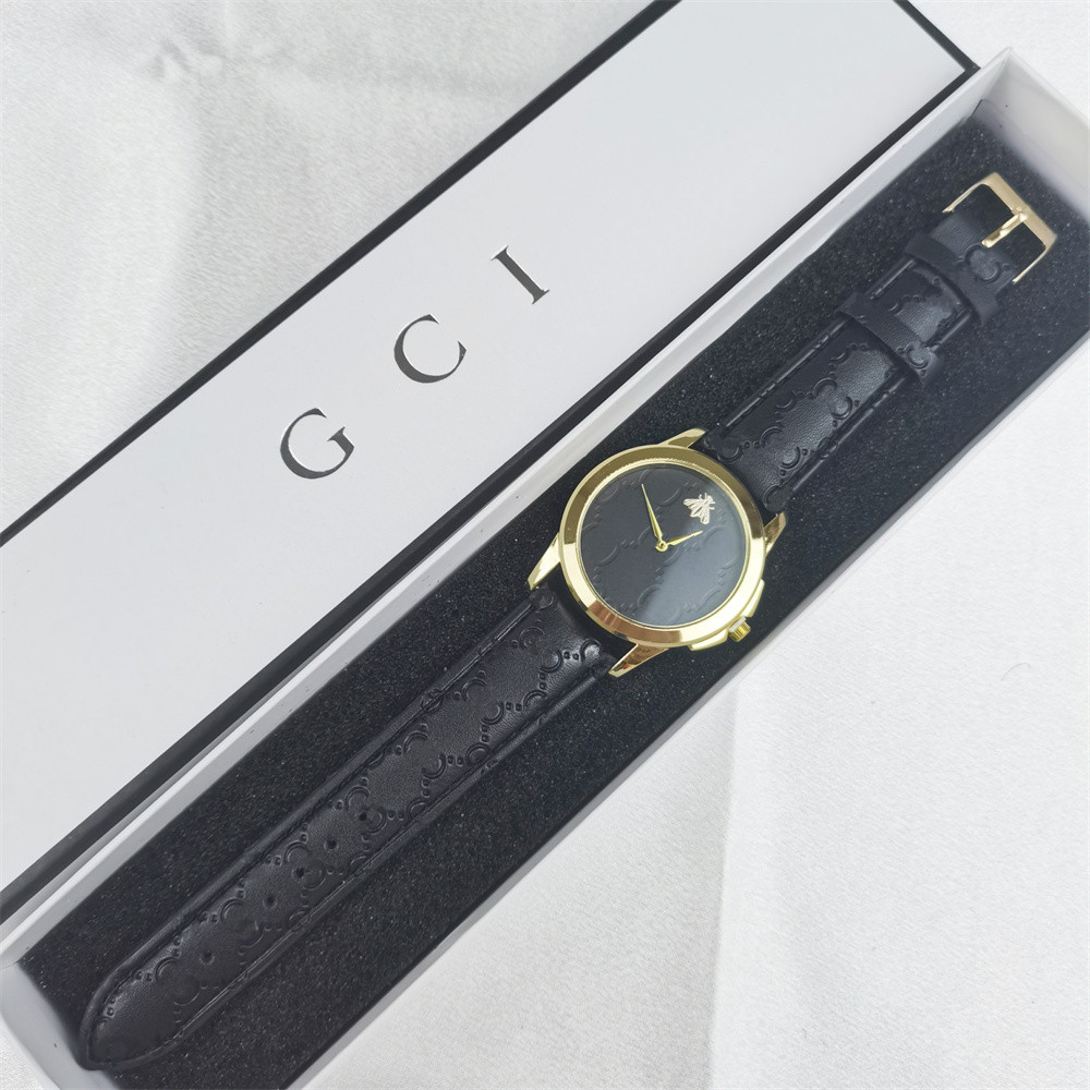 Hight Quality Brand Quartz Watches G Ladies Fashion Designer Small Dial Casual Watch Leather Strap Wristwatch for Women Animal Bee dog Snake Tiger Doraemon Cherry