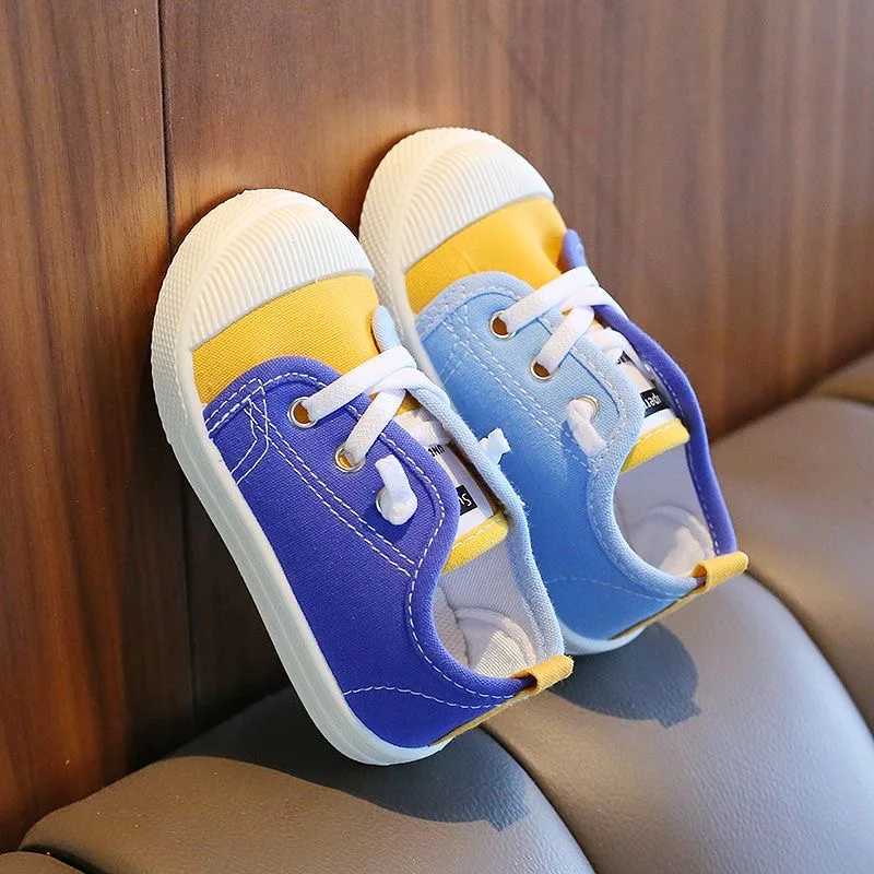 Boys canvas shoes sports shoes girls tennis shoes lace shoes childrens clothing yellow benches Zapato casual childrens canvas shoes W250407