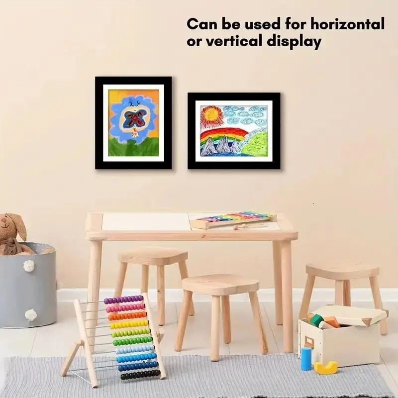 A4 Cartoon Theme Magnetic Art Frame - Front Open Image Display Foldable for Home and Office Decoration Ideal Birthday Gift 250408