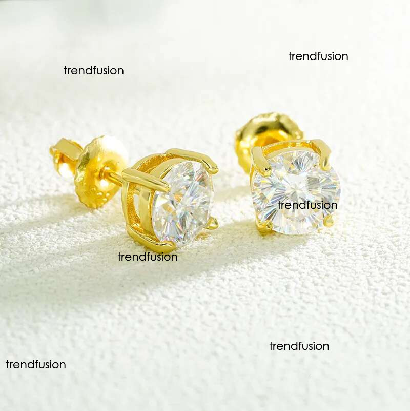 pass dia tester VVS1 D color moissanite designer for women sterg sier earrings Circular Cherry blossom cutting mens hip hop jewelry gift