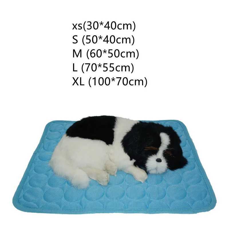 Summer Refreshing Dog Mat Blanket Pet Dog Bed Sofa Portable Cooling Mat Dog Mat Pet Ice Silk Cat Mat Y250407