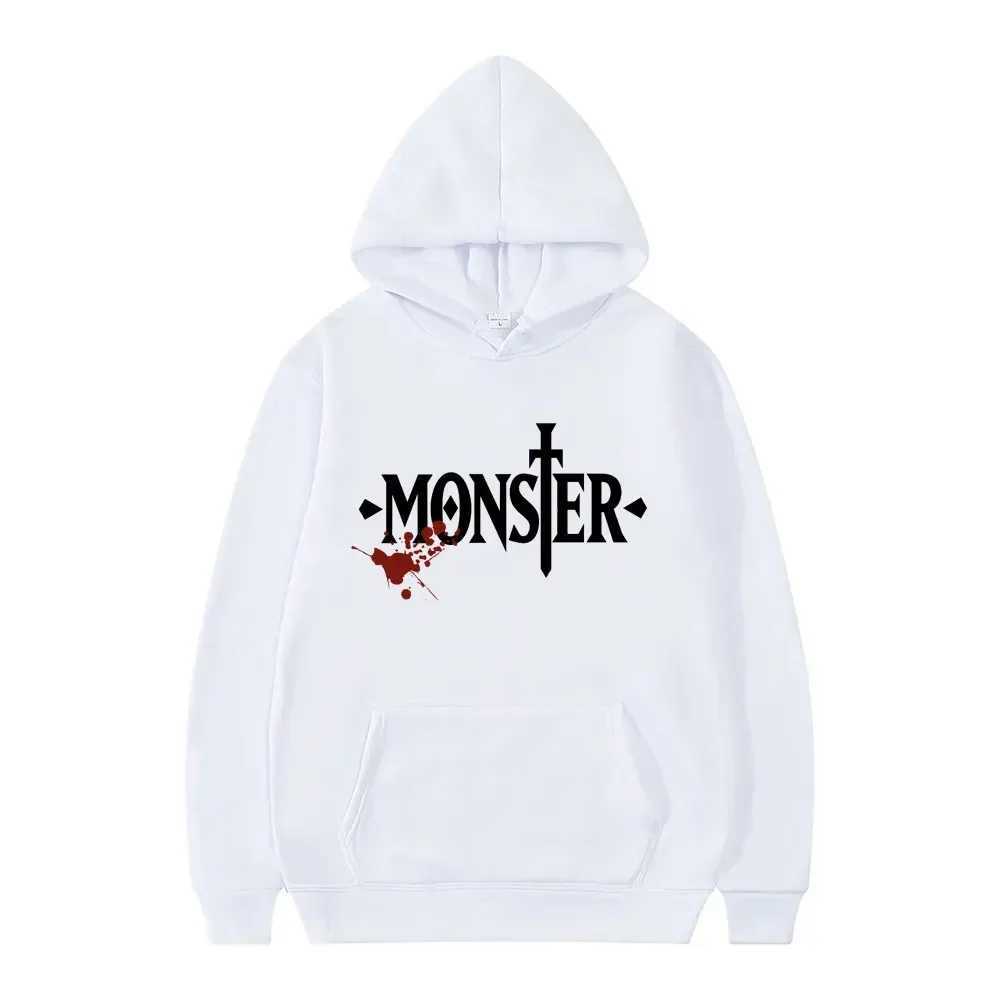 Japanese anime monster graphic hoodie Harajuku cool style long sleeved mens fashionable oversized sports shirt unisex W250408