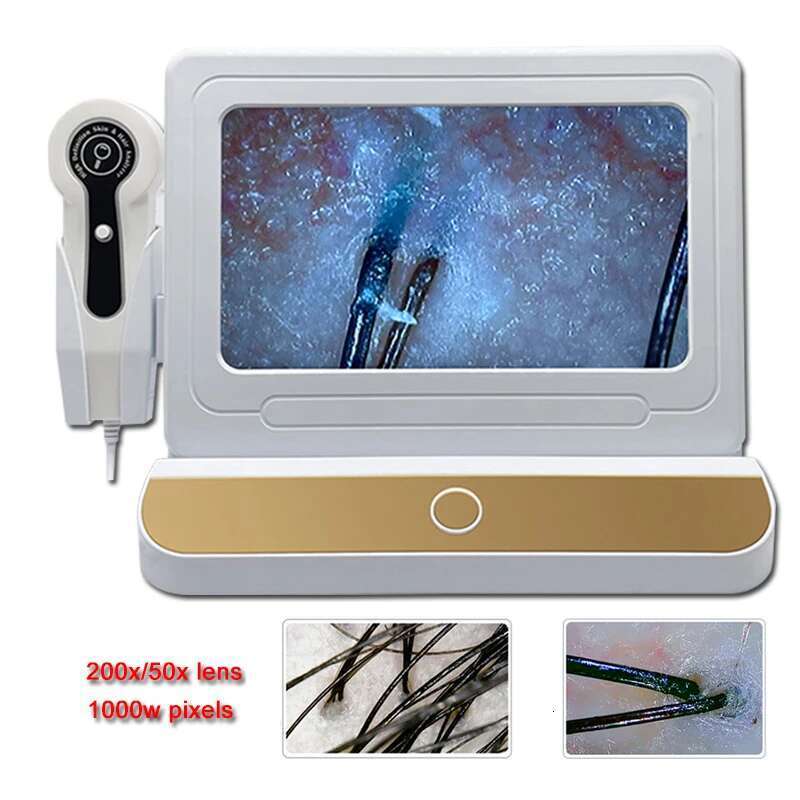 10 Inch LCD Scalp Detector Digital Analyzer Microscope For Hair Follicle Testing And Skin Analysis Magnifier 50/200X