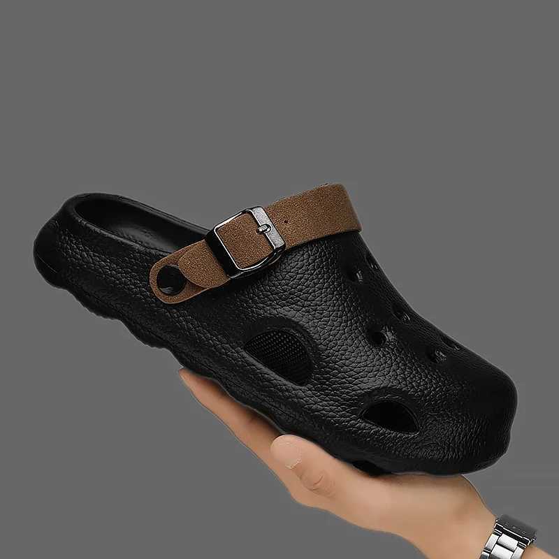 New Arrival 2025 Mens Summer Slippers Fashion Cave Slippers Outdoor Beach Sandals Leisure Garden Shoes Anti slip Designer Hollow Slippers T250407