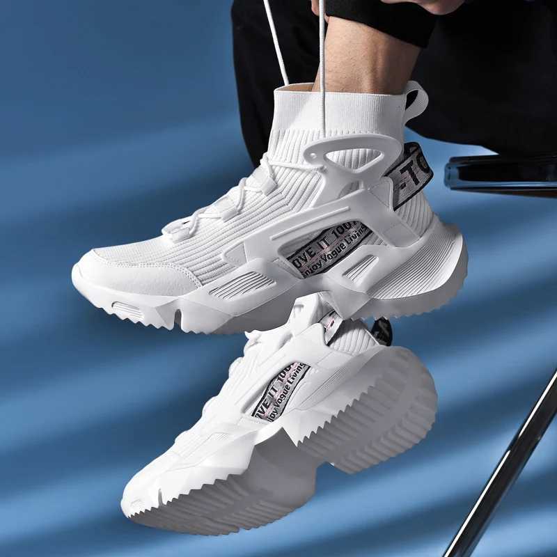 Hot selling mens casual shoes Cfort breathable mesh high gain running shoes high elasticity tea light fitness shoes Y250408