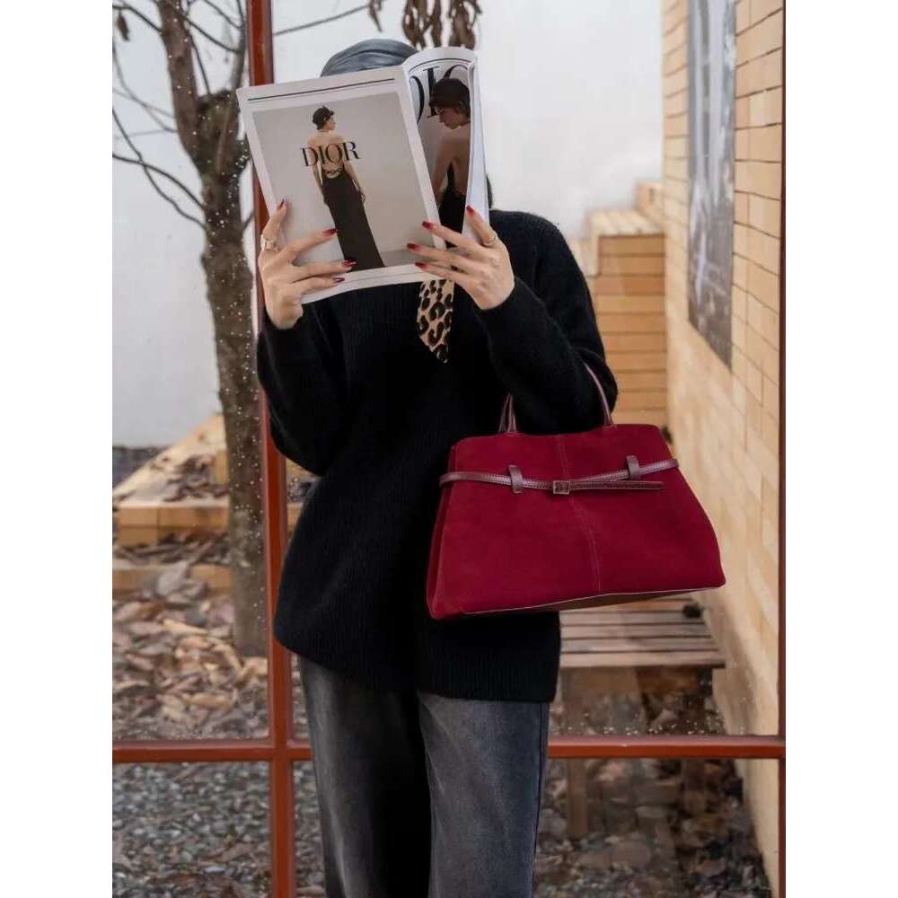 Women's Bags Women's Bags Office Ladies Autumn Winter Cow Suede Leather Work Totes Handbag Strap Crossbody Bags Fashion Women Satchels Sg Sh