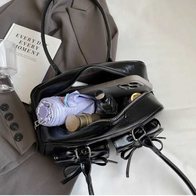New Arrival Womens business shoulder bag simple womens commuting handbag Pu leather womens underwear bag Burgundy large handbag T250407