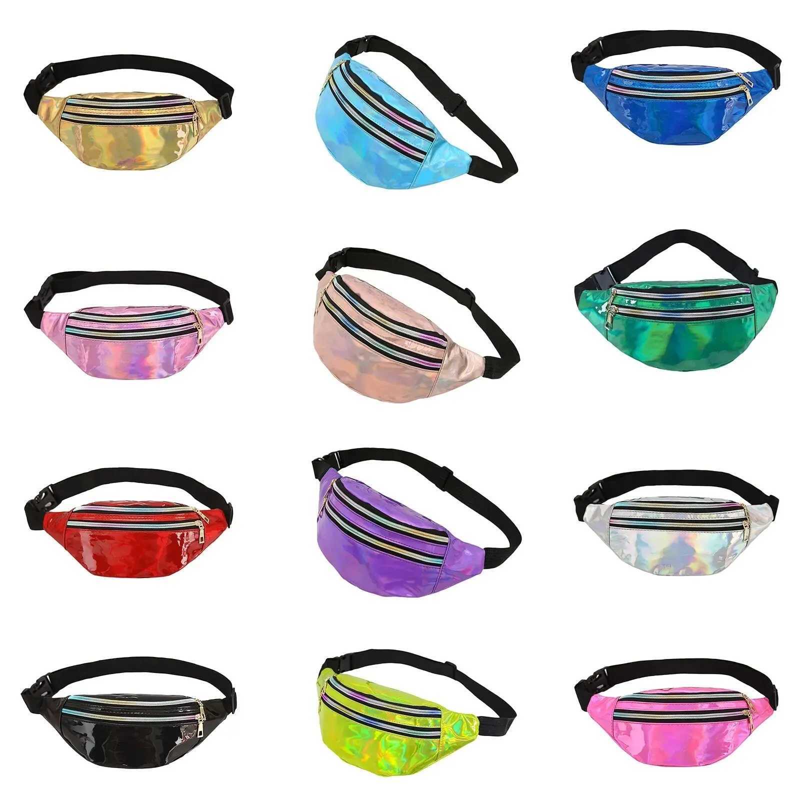 Laser waist bag with holographic Fanny bag designer cute waist bag Bum bag party travel fAshion shoulder flAsh Z250407
