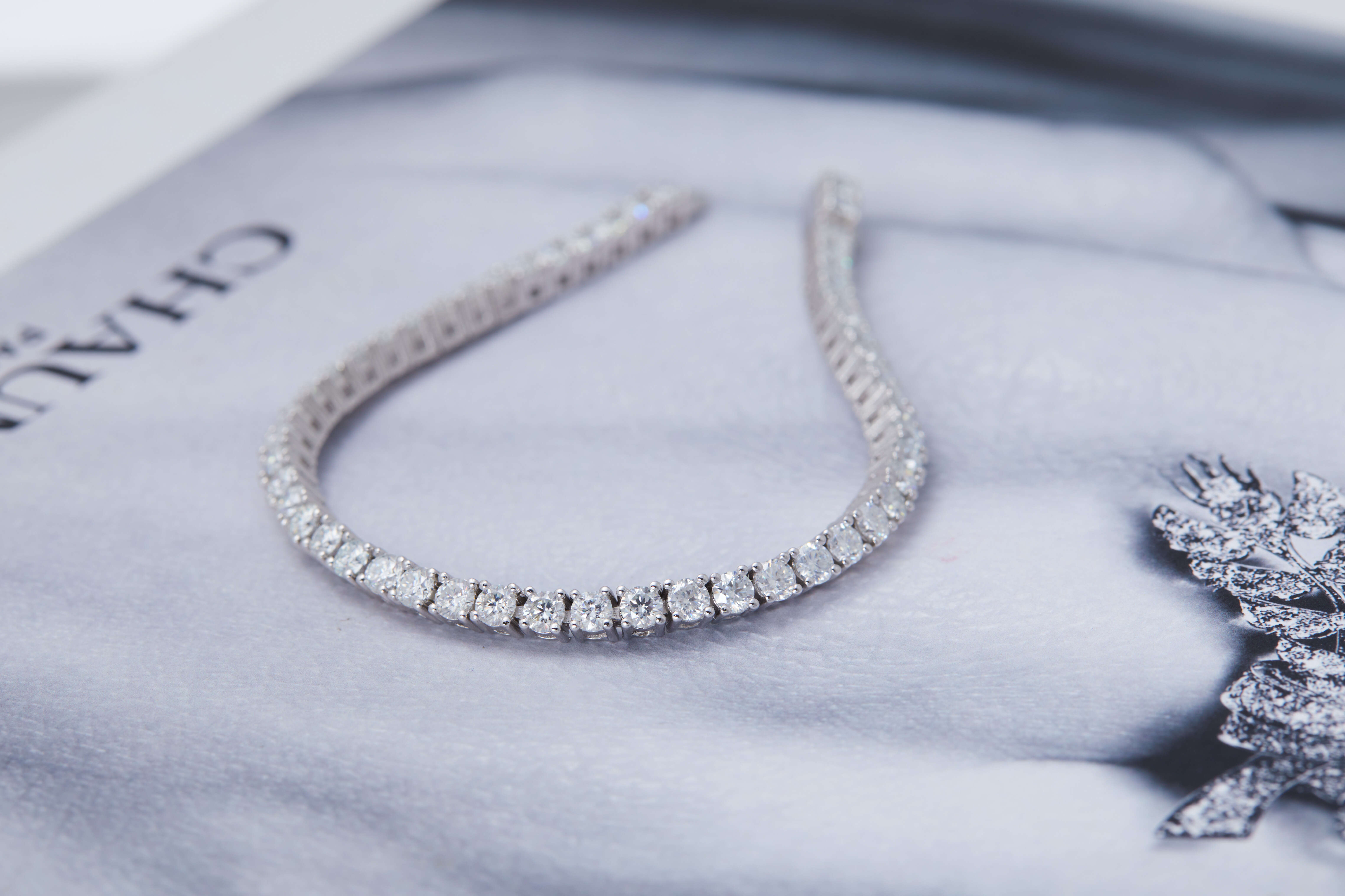 2023 New Custom 2mm S925 Sterling Silver Tennis Chain Zircon Moissanite Factory Wholesale Gold Plate Length Can Be Customized