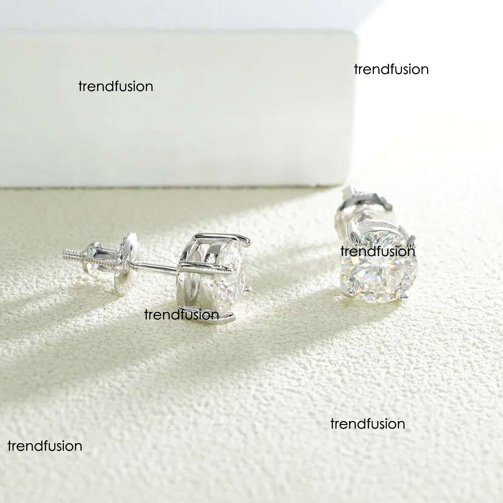 pass dia tester VVS1 D color moissanite designer for women sterg sier earrings Circular Cherry blossom cutting mens hip hop jewelry gift