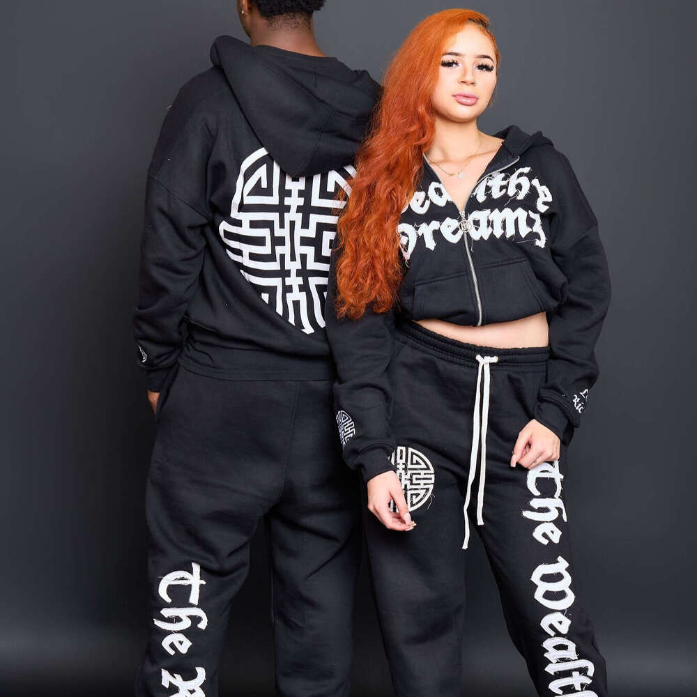 Y2 Men's and Women's Spring Loose Leisure Patchwork Embroidered Three Dimensional Pattern Fashion Street Set