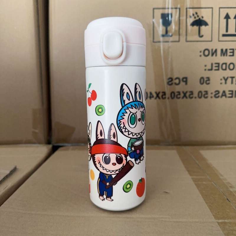 304 Cute Labubu vacuum cup insulated mug Pea Stainless Steel Insulated Student Lightweight Drinking Cartoon Large Capacity Bouncing Cup dh911125171 fe