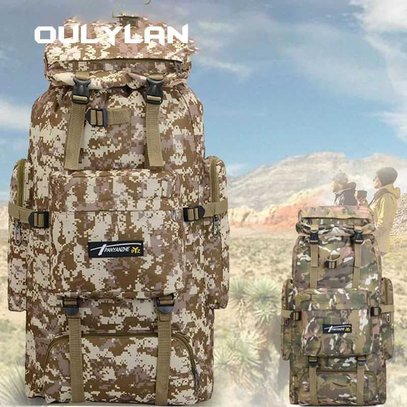 Outdoor Bag Camping Waterproof Bag training Equipment Backpack 70L Large Capacity Mountaineering 3D Backpack Camping TacticalC250407