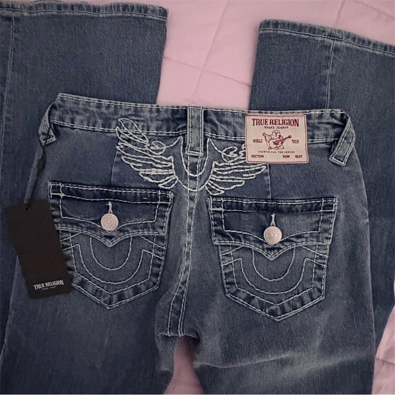 Harajuku Hip Hop Pocket Embroidery Baggy Jeans Vintage Buddha Jeans Men Women Streetwear Low Waist Wide Leg Trouser Y2K Clothing 250407