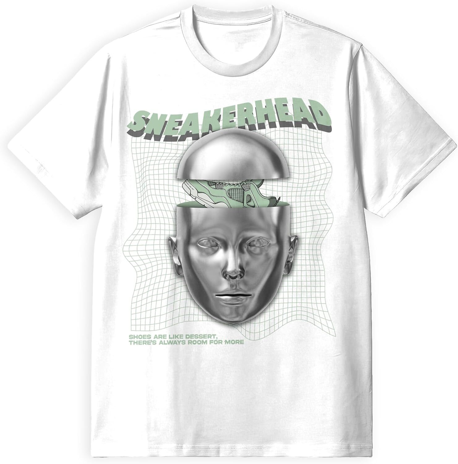 T shirt for Mens AJ 4 Abundance 4s Seafoam Shirt, Y2k Sneakerhead, Shirts Match Sneakers 2D Sneaker Graphic Tee Casual Tops Clothes Short sleeve