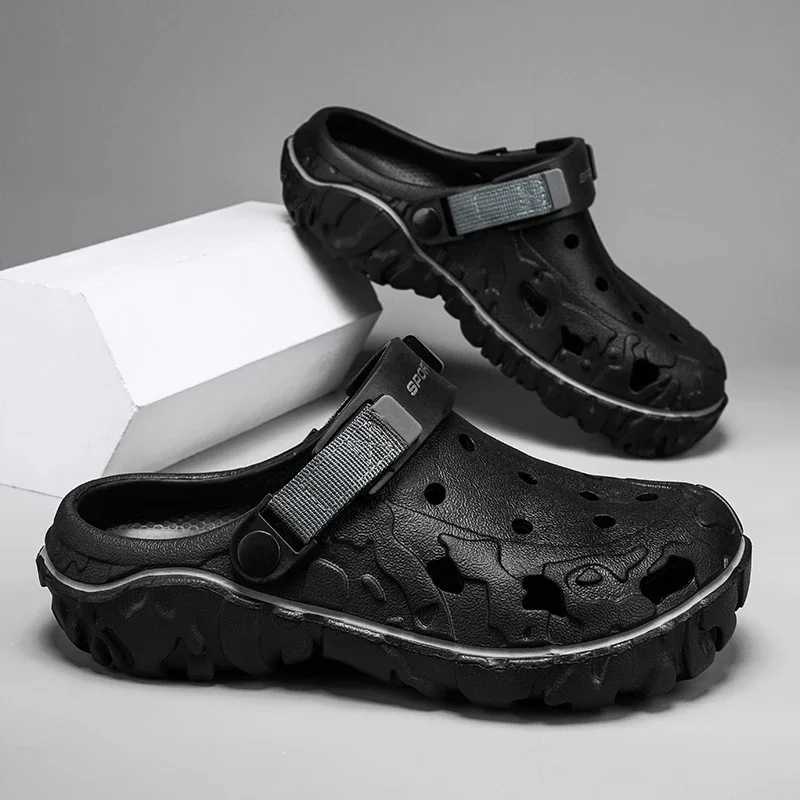 New Arrival Size 47 Summer Mens Slippers Hot Selling Outdoor Garden Slippers Hole Shoes Mens Casual Shoes Water Shoes Comfortable Home Soft Sandals T2