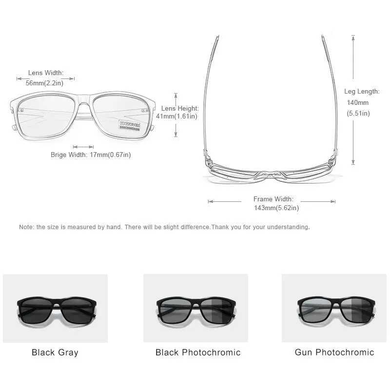KINGSEVEN Aluminum Sunglasses for Men Polarized Photochromic Sunglasses for Women Glasses Accessories Outdoor Sports Glasses UV400 W250408