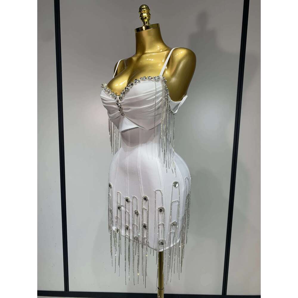 Women Sexy Backless Spaghetti Strap Bodycon Sleeveless Bandage Dress 2025 Elegant Prom Gown Club Evening Party Birthday Dresses