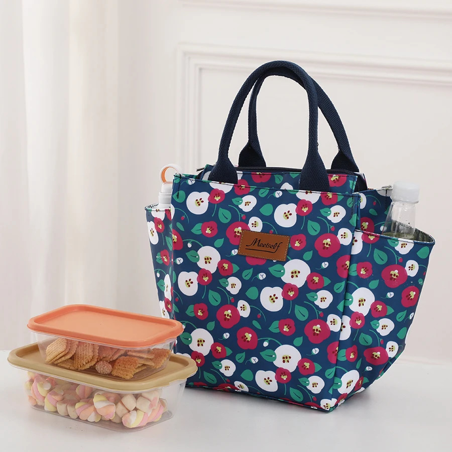 Comes with rice Oxford cloth insulated lunch bag stylish large capacity waterproof tote 250401