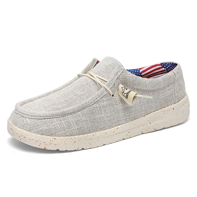 Mens Canvas Shoes Summer Breathable Slip-On Loafers Mens Casual Sports Shoes for Wide Feet Large Size Mens Shoes 4647 251107