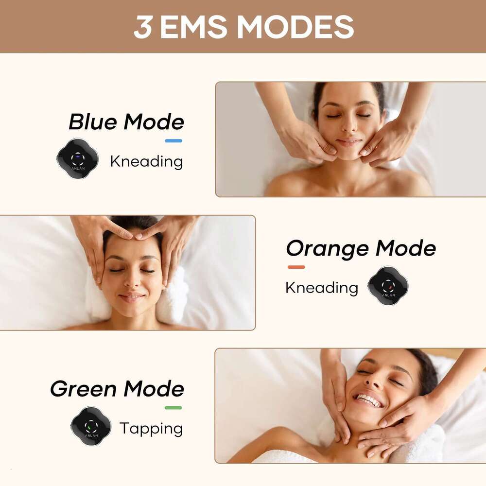 ANLAN Facial Lifting Mask Reduce Double Chin Electric Cheek Lift Up Belt Shape EMS Face Slimming Massager