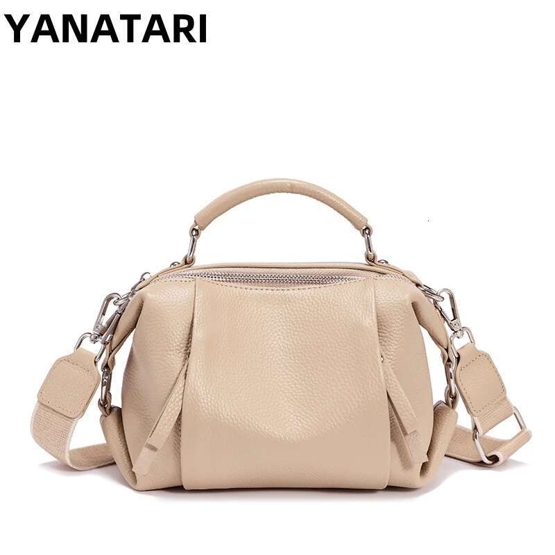 YANATARI Genuine Leather Woman Shoulder Handbags Ladies Crossbody Bags Designer Minimalism Cowhide Bag
