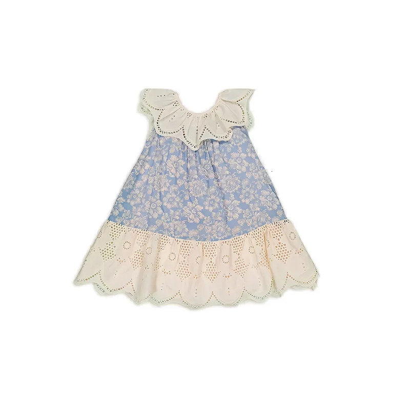 Korean Kids Girls Dress 2025 Spring Summer Baby Girl Flower Cotton Shirts Shorts Princess Dress Childrens Outdoor Clothing 250407