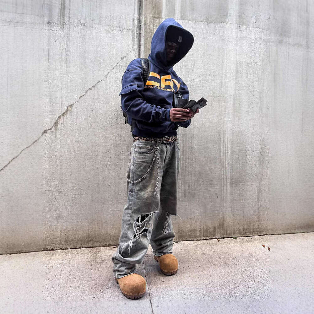 Fashionable street arm multi pocket hooded 2025 new design, versatile hip hop workwear hoodie