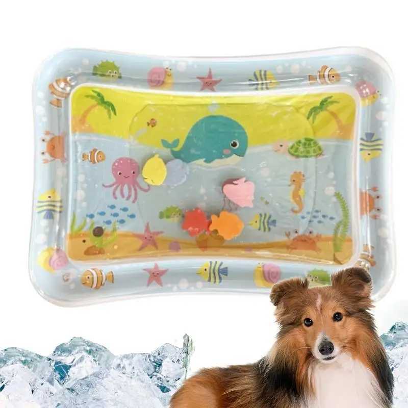 Summer cooling pet water mattress ice pad dog sleep square pad small dog pet pet kennel top quantity cool accessories Y250407