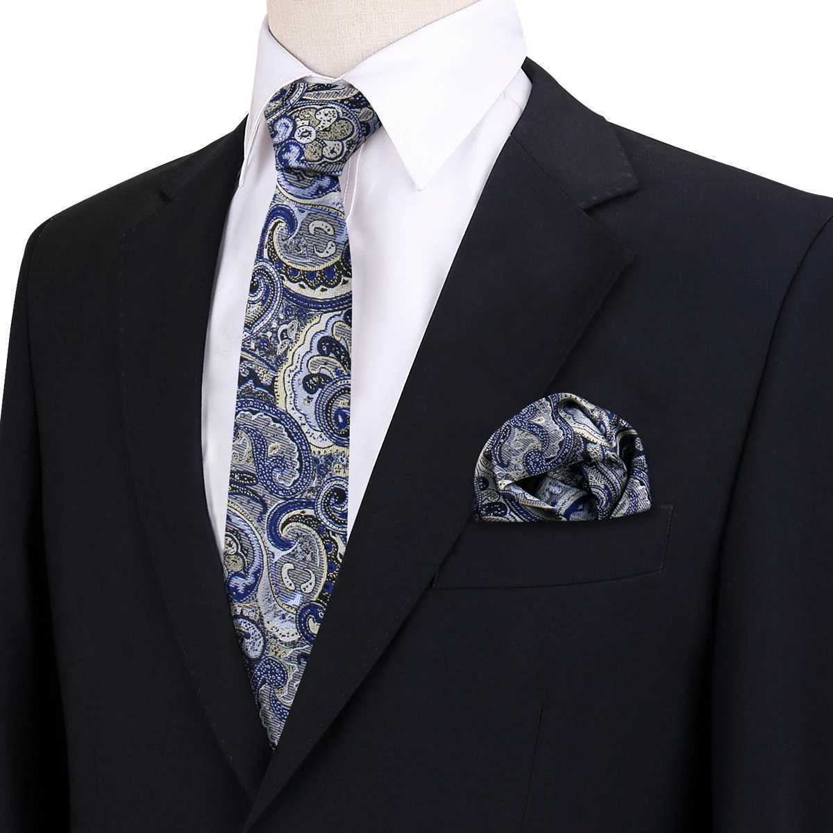 Ties For Men Neck Tie Pocket Square Wedding Accessories Gift For Man Suit Set Luxury Necktie Solid Color 2pcs Set Business Daily X250407