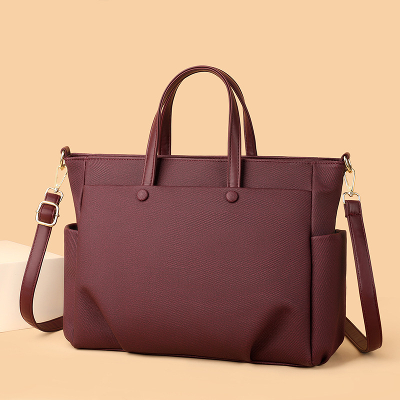 Large Capacity Tote Bag Women's Fashion Waterproof Briefcase Commuter Crossbody Single Shoulder Pen 15-inch Laptop Bag