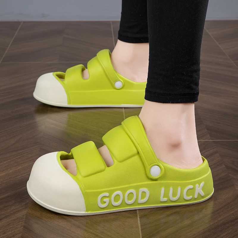 Summer womens slippers EVA platform outdoor beach sandals garden shoes mixed color comfortable indoor womens shoesXJ250407