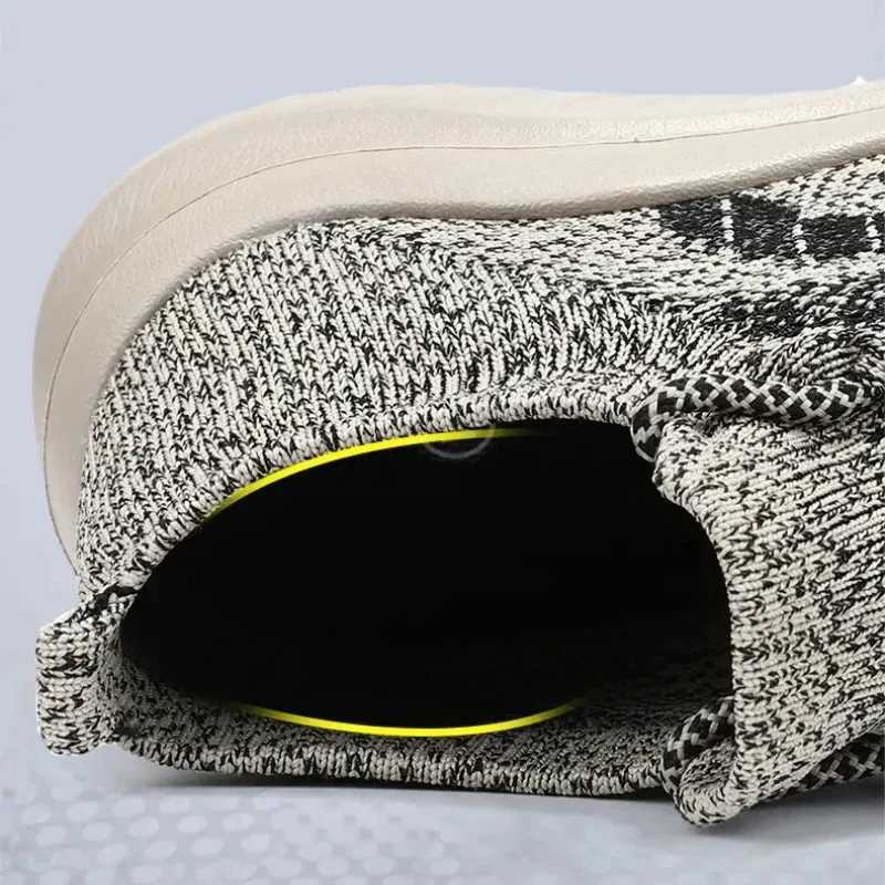 Mens casual walking shoes flight weaving sports shoes fashionable casual sports shoes thick soled walking and running shoes W250407
