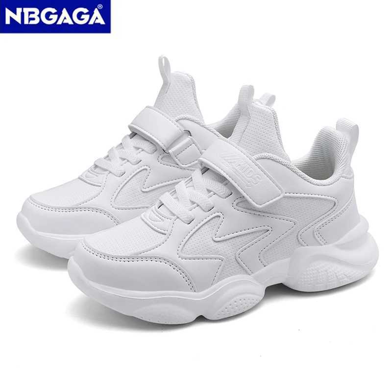 White childrens shoes for boys and girls fashionable comfortable breathable athletic shoes non slip school casual walking shoes W250407