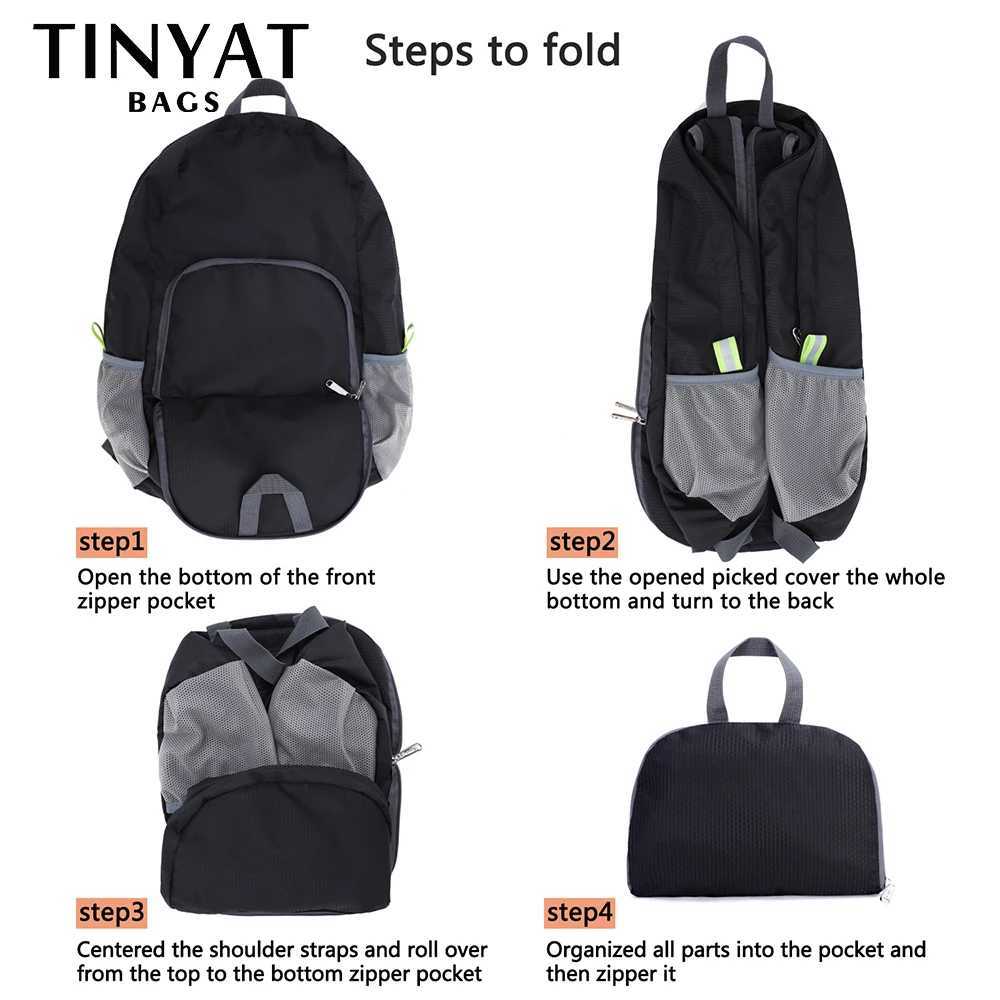 TINYAT 13L Ultrght Foldable Backpack Waterproof Outdoor Climbing Bag for Travel Cycling Gym Daily UseC250407