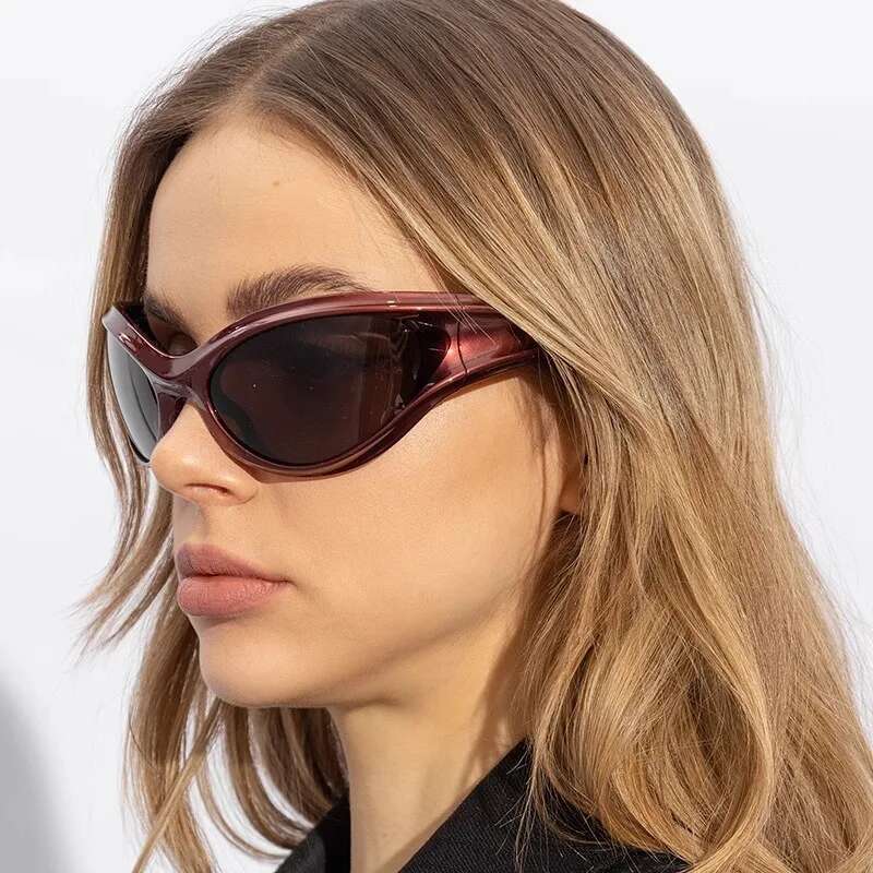 New Y2K Sunglasses Men and Women Sports Cycg Sun Glasses for Male Female Eyeglasses Sense of Technology Eyewear