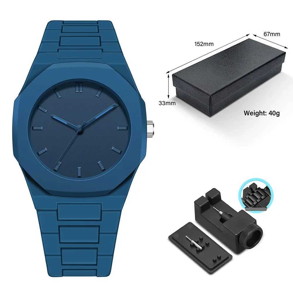 Luxury Brand Mens Plastic Pellet Watch Fashionable Business Round Waterproof Quartz Watch Customizable Brand Y250407