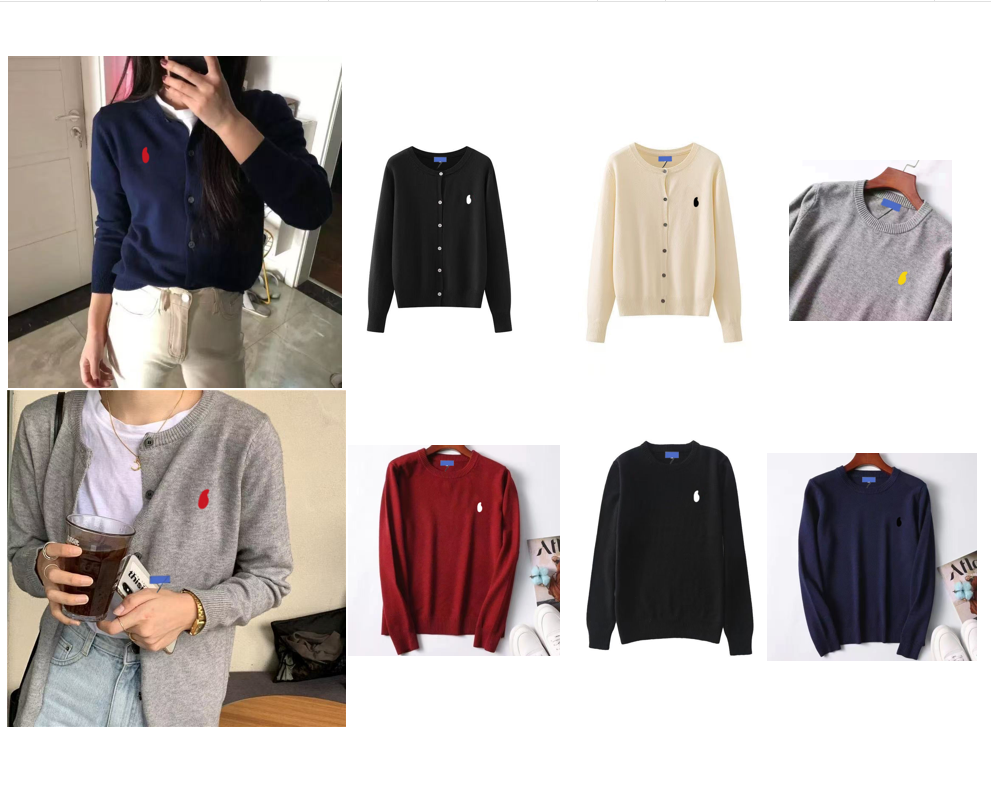 Designer polo sweater women sweaters Mens pull cardigan knit cardigans cashmere jumpers embroidery button womens maglione Autumn Winter O-Neck Knitwear size S-3XL