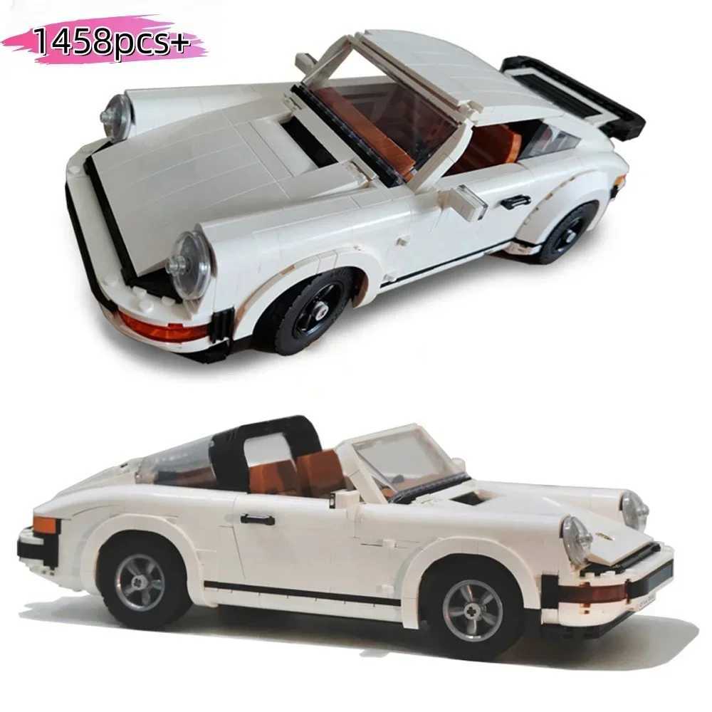 Technical retro Porsche 911 convertible sports car building block set model racing car assembly building block toy childrens gift W250408