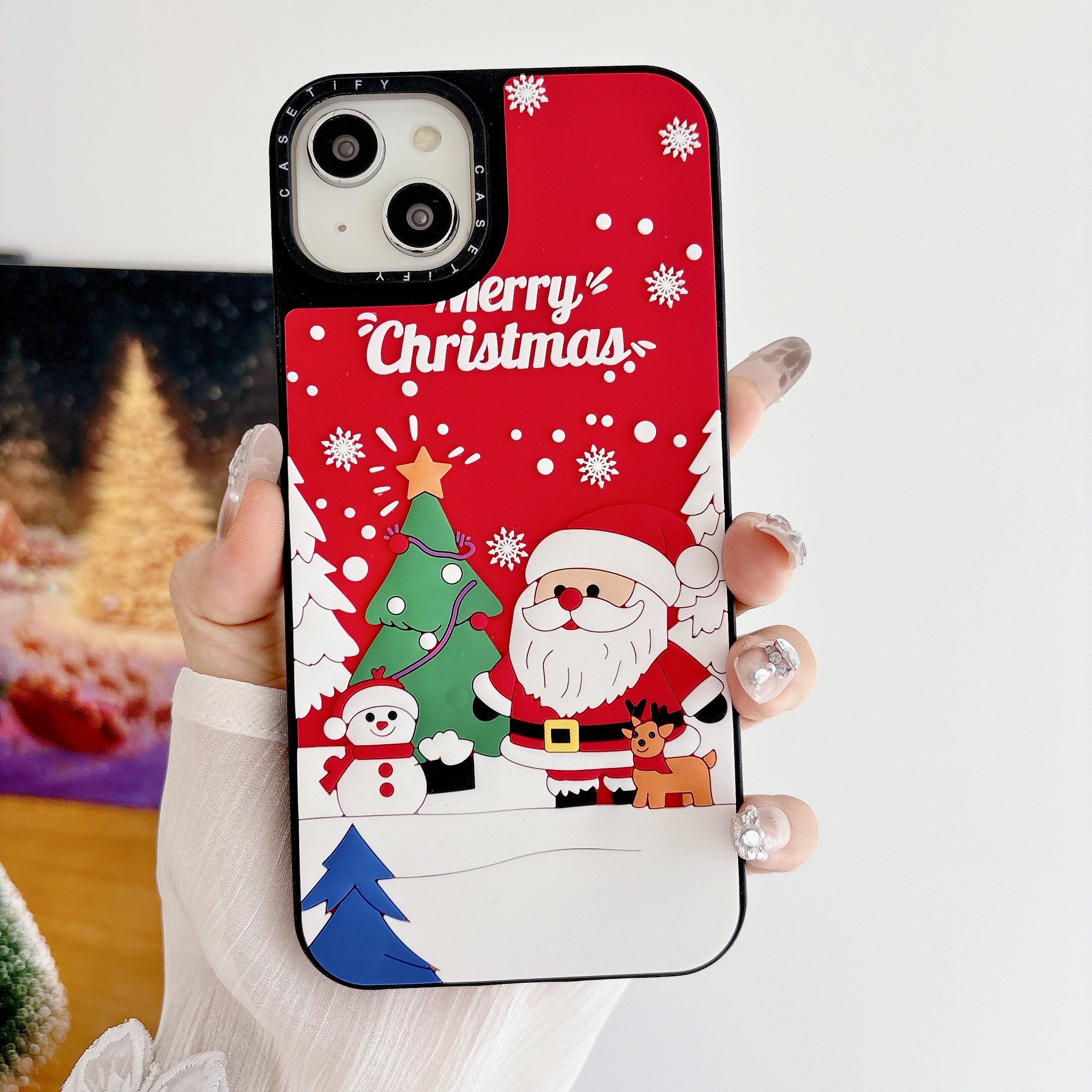 3D Silicone Mobile Phone Case Christmas Patterns Cartoon Designer for iPhone 17 PRO Air 16 15 Plus